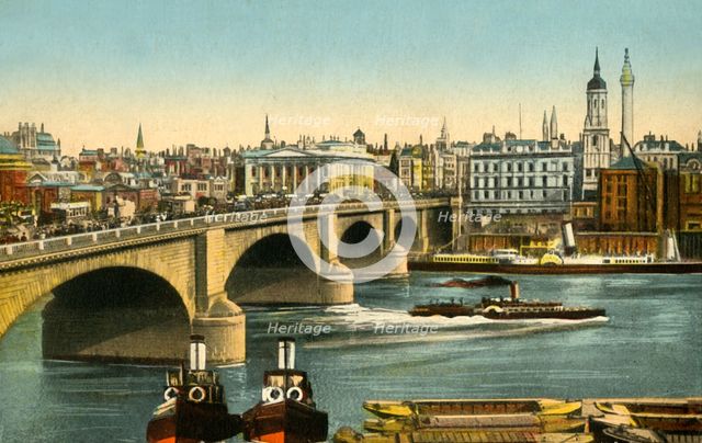 London Bridge, c1910.  Creator: Unknown.