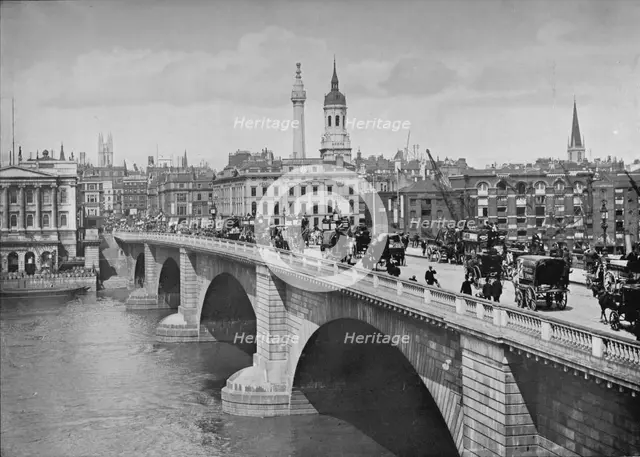 London Bridge, City of London, 1911. Artist: Pictorial Agency.