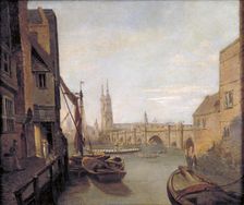London Bridge from Pepper Alley Stairs 1788. Artist: William Marlow