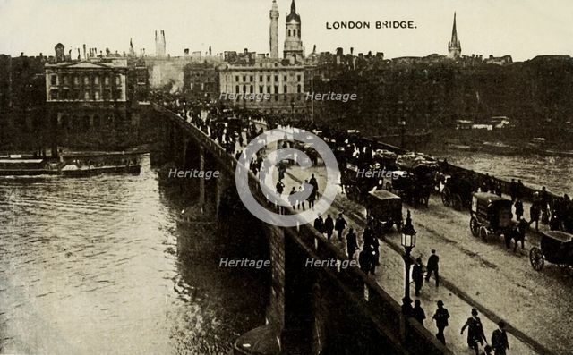 'London Bridge', late 19th-early 20th century.  Creator: Unknown.