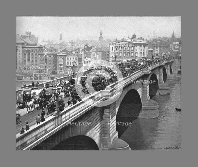 London Bridge, London, c1900. Artist: York & Son.