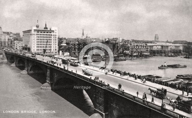 London Bridge, London, early 20th century. Artist: Unknown