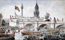 London Bridge (new), London, 1831. Artist: Anon