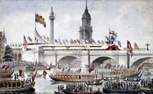 London Bridge (new), London, 1831. Artist: Anon