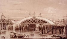 London Bridge (new), London, c1827. Artist: Anon