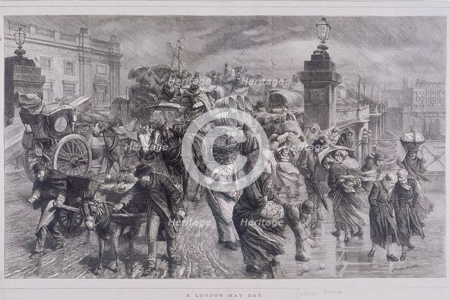 London Bridge (new), London, c1870. Artist: G Durand