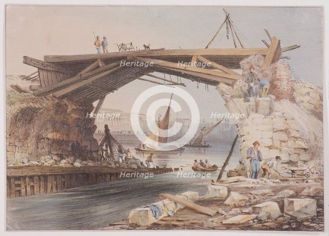 London Bridge (old), c1831. Artist: Anon