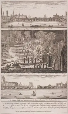 London Bridge (old), London, 1758. Artist: Anon