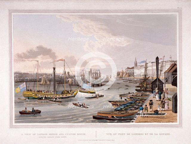 London Bridge (Old), London, 1820. Artist: Robert Havell 