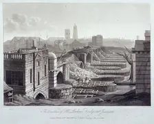 London Bridge (old), London, 1832. Artist: Henry Pyall