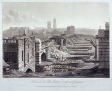 London Bridge (old), London, 1832. Artist: Henry Pyall