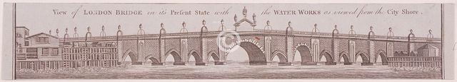 London Bridge (old), London, c1758. Artist: Anon