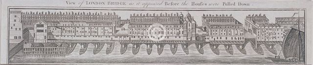 London Bridge (old), London, c1760. Artist: Anon