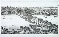 London Bridge (old), London, c1830. Artist: R Martin