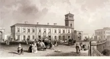 London Bridge Station, Bermondsey, London, 1845. Artist: Henry Adlard
