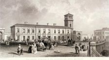 London Bridge Station, Bermondsey, London, 1845. Artist: Henry Adlard