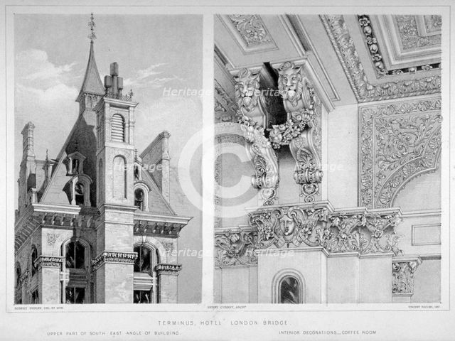 London Bridge Station, Bermondsey, London, 1860.                               Artist: Robert Dudley