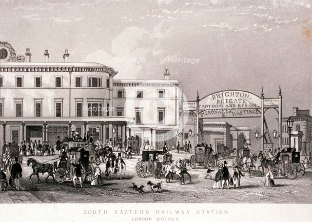London Bridge Station, Bermondsey, London, c1851. Artist: Anon