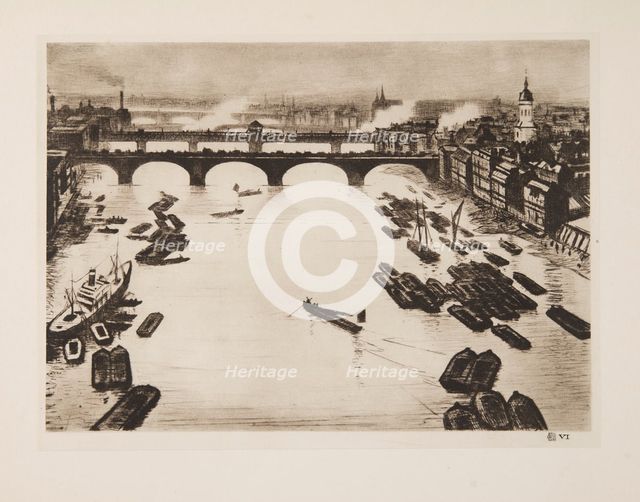 London Bridges, pub. 1924. Creator: Christopher Richard Wynne Nevinson (1889 – 1946) .