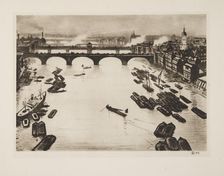 London Bridges, pub. 1924. Creator: Christopher Richard Wynne Nevinson (1889 – 1946)