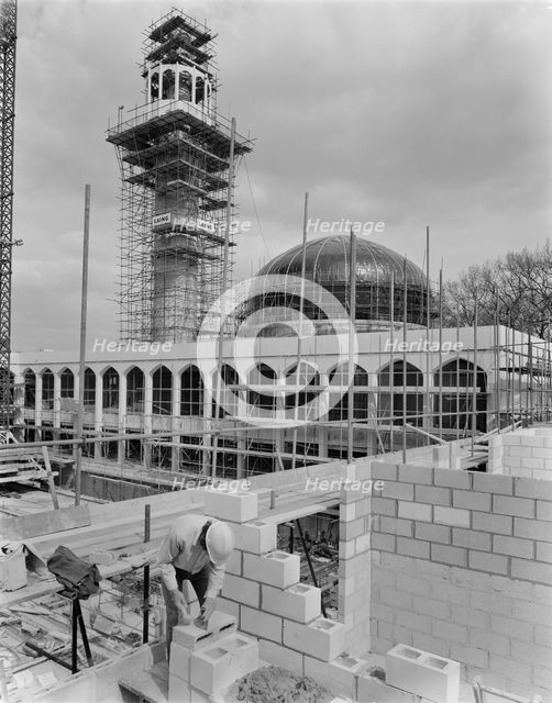 London Central Mosque and The Islamic Cultural Centre, Park Road, Regent's Park, GLA, 30/04/1976. Creator: John Laing plc.