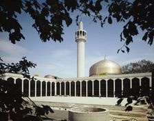 London Central Mosque and The Islamic Cultural Centre, Park Road, Regent's Park, GLA, 03/06/1977. Creator: John Laing plc