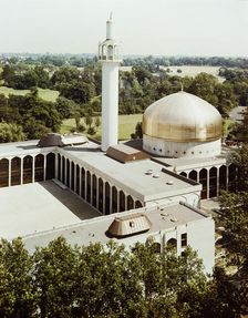 London Central Mosque and The Islamic Cultural Centre, Park Road, Regent's Park, GLA, 04/08/1977. Creator: John Laing plc