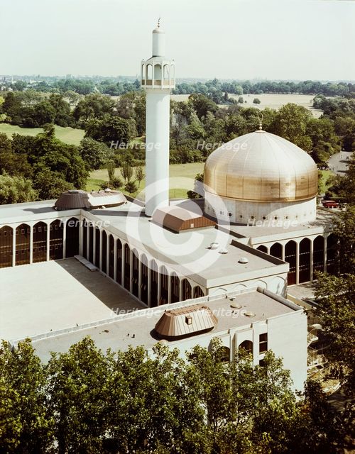 London Central Mosque and The Islamic Cultural Centre, Park Road, Regent's Park, GLA, 04/08/1977. Creator: John Laing plc.