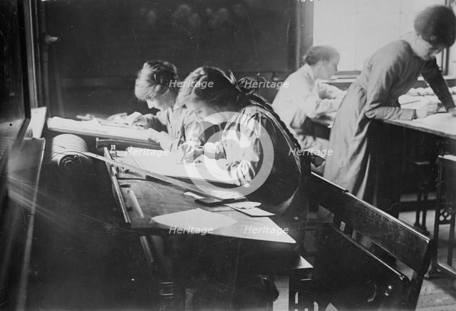 London Common Council Tech., Lessons in Tracing, May 1917. Creator: Bain News Service.