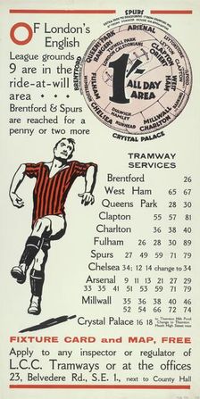 London County Council (LCC) Tramways poster, 1932. Artist: Anon