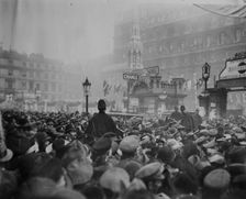 London crowd at Charing Cross, London, between c1915 and c1920. Creator: Bain News Service