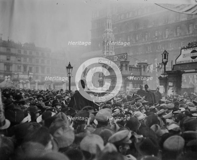 London crowd at Charing Cross, London, between c1915 and c1920. Creator: Bain News Service.