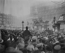 London crowd at Charing Cross, London, between c1915 and c1920. Creator: Bain News Service