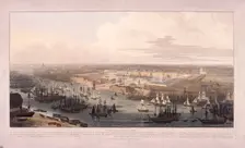 London Docks, 1803. Artist: William Daniell