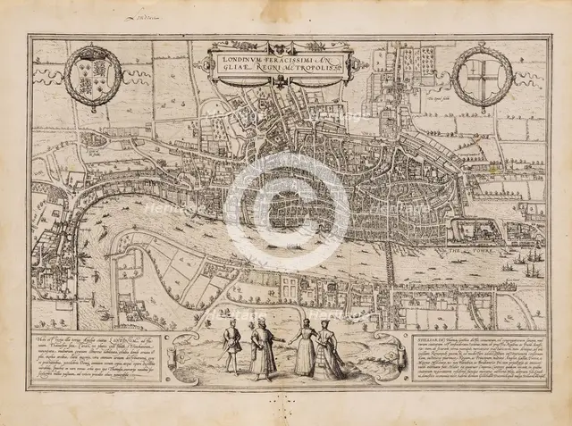London. From Civitates orbis terrarum, 1572. Creator: Braun, Georg (1541-1622).