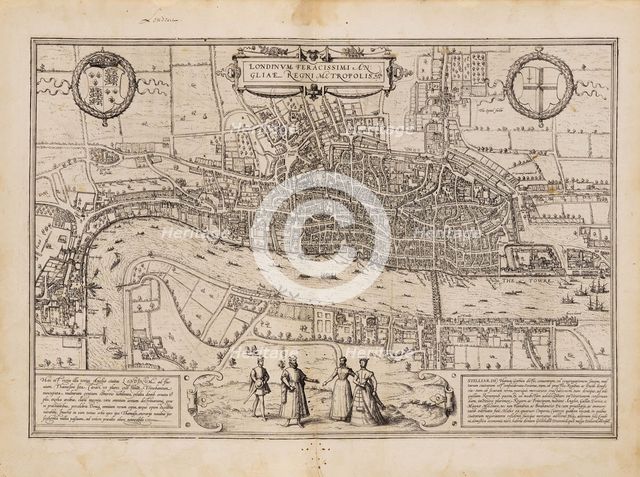 London. From Civitates orbis terrarum, 1572. Creator: Braun, Georg (1541-1622).