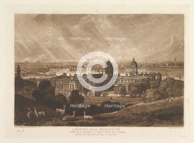 London from Greenwich (Liber Studiorum, part V, plate 26), January 1, 1811. Creator: JMW Turner.