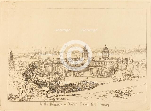 London from Greenwich, published 1811. Creator: JMW Turner.