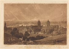 London from Greenwich, published 1811. Creator: JMW Turner