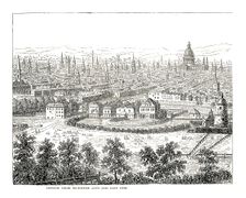 London from Islington City and East End. From a view by Canaletti, published 1753. Artist: Canaletto