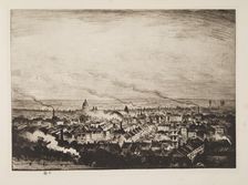 London from Parliament Hill, pub. 1923. Creator: Christopher Richard Wynne Nevinson (1889 – 1946)