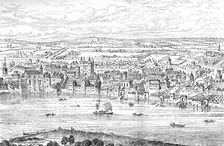 London from Temple Bar to Charing Cross, 1543 (1897) Artist: Anthonis van den Wyngaerde