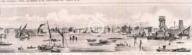 London from the River Thames, 1844 Artist: Frank Vizetelly  