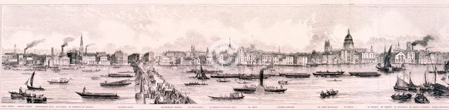 London from the River Thames, 1844 Artist: Frank Vizetelly  