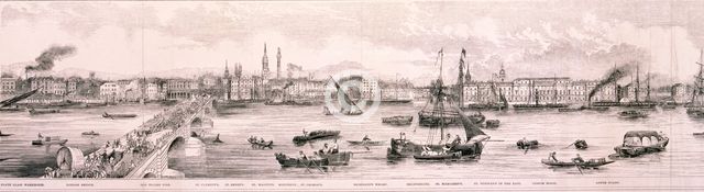 London from the River Thames, 1844 Artist: Frank Vizetelly  