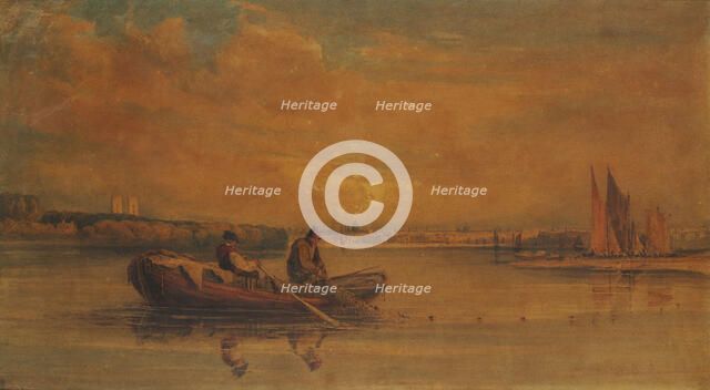 London from the Thames above Westminster, 1810. Creator: David Cox the Elder.