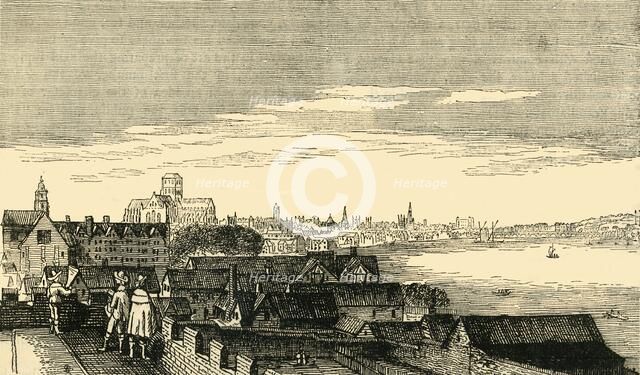 'London, from the top of Arundel House', c17th century, (1881). Creator: Unknown.