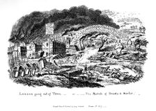 London going out of Town - or The March of Bricks and Mortar 1829. Creator: George Cruikshank
