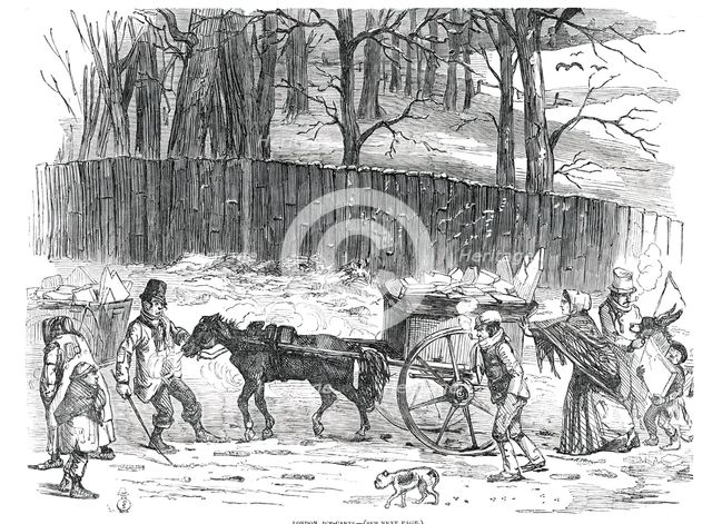 London Ice Carts, 1850. Creator: Unknown.