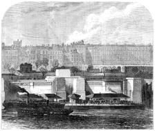 London improvements: Hungerford Pier on the Thames Embankment, 1869. Creator: Unknown